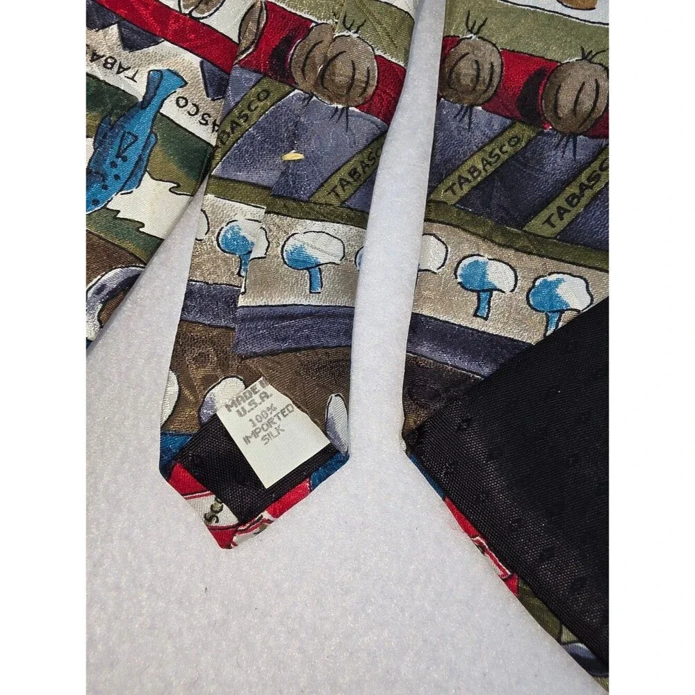 Tabasco Sauce Men's Silk Tie Necktie Logo Food Vintage 3985